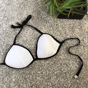 White Triangle Bikini Top